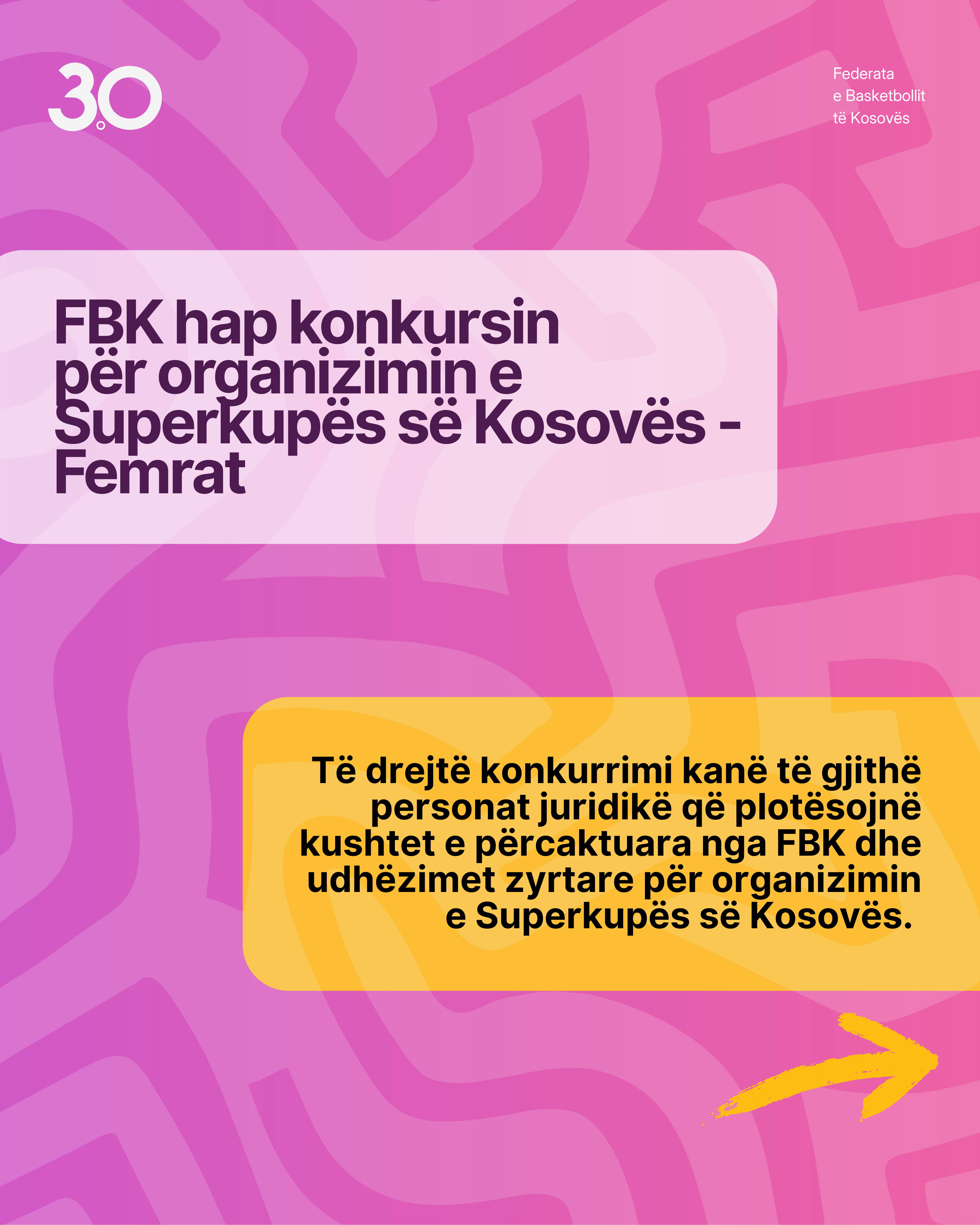FBK hap konkursin për organizimin e Superkupës së Kosovës - Femrat