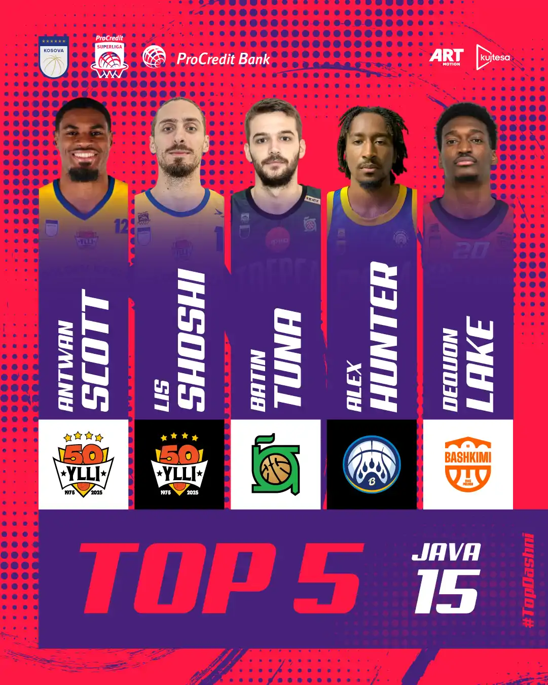 Lis Shoshi më i miri i javës së 15 në ProCredit Superliga e Kosovës në Basketboll