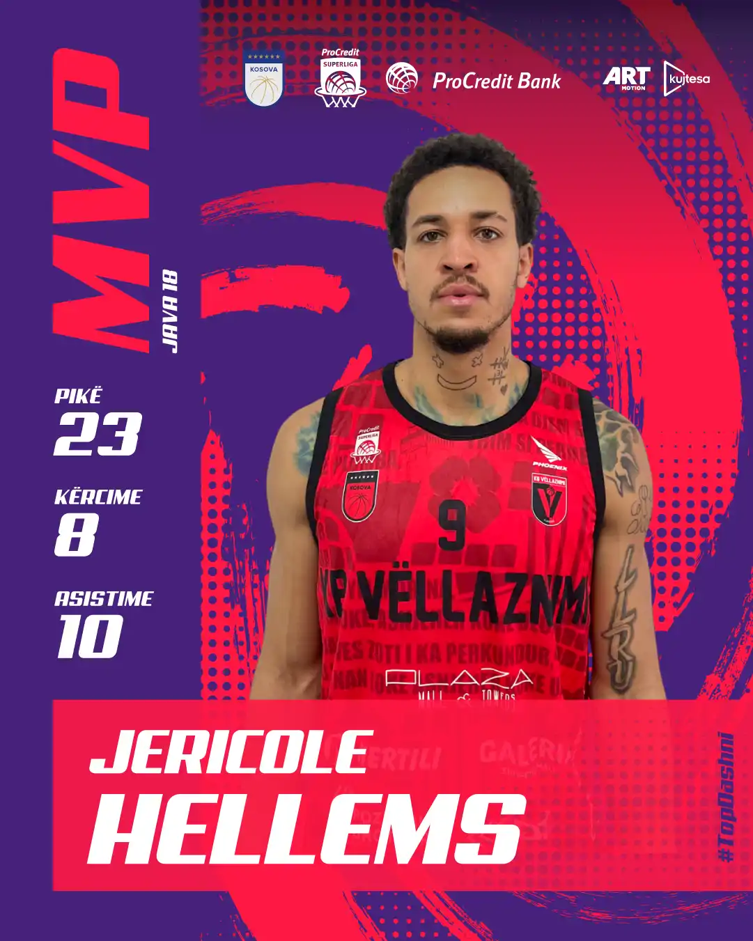 Hellems, MVP i javës së 18-të 
