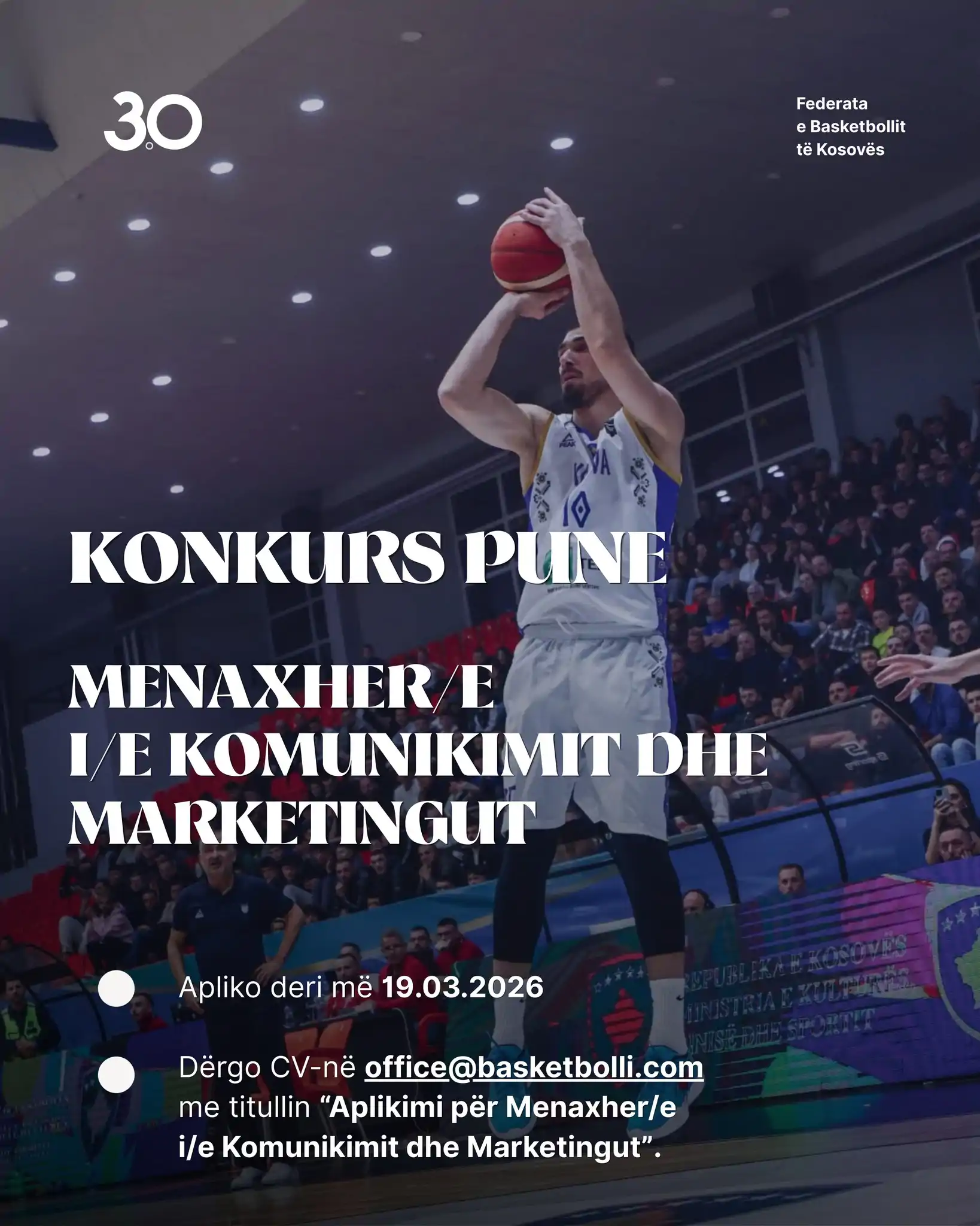 THIRRJE PËR APLIKIM – MENAXHER/E I/E KOMUNIKIMIT DHE MARKETINGUT