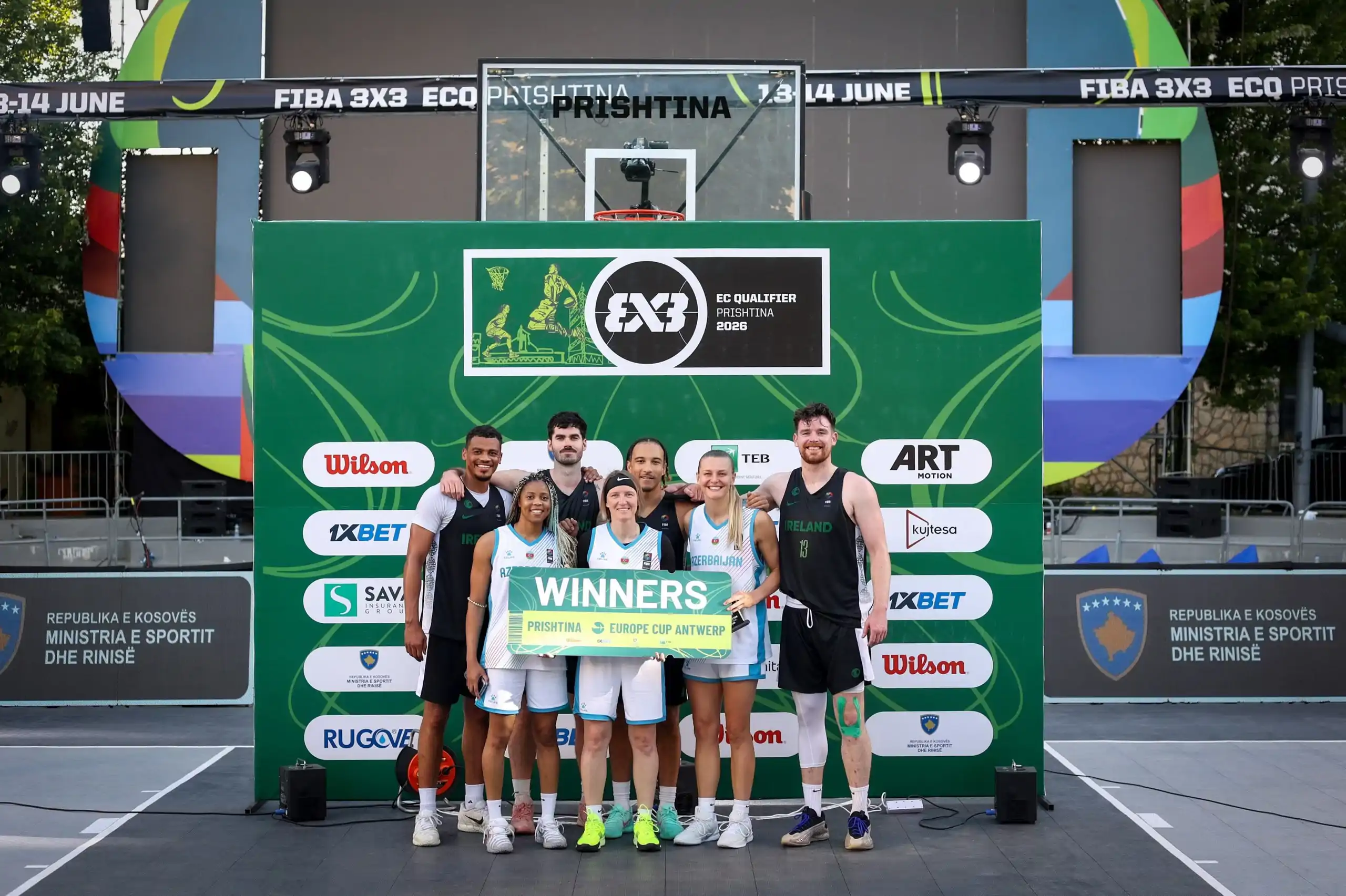 Azerbajxhani te femrat dhe Irlanda te meshkujt fitojnë në FIBA 3x3 ECQ Prishtina 2026