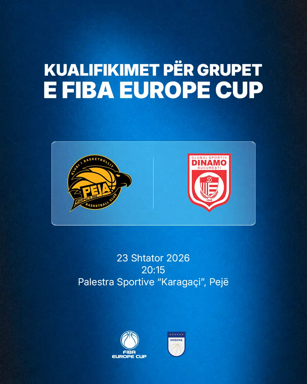 Peja përballë Dinamos, synohet faza e rregullt e FIBA Europe Cup